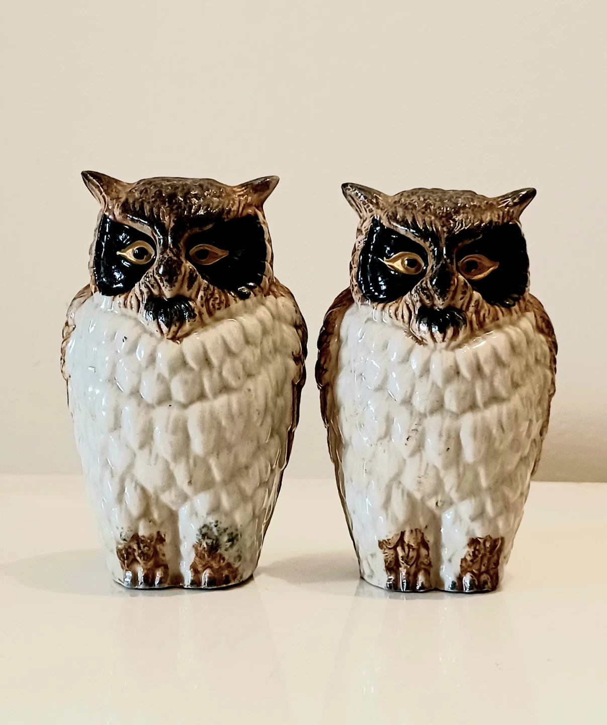 MCM Hand Painted Decorative Owls