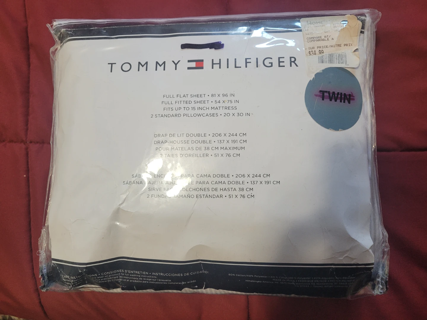 Tommy Hilfiger Twin Sheet Set