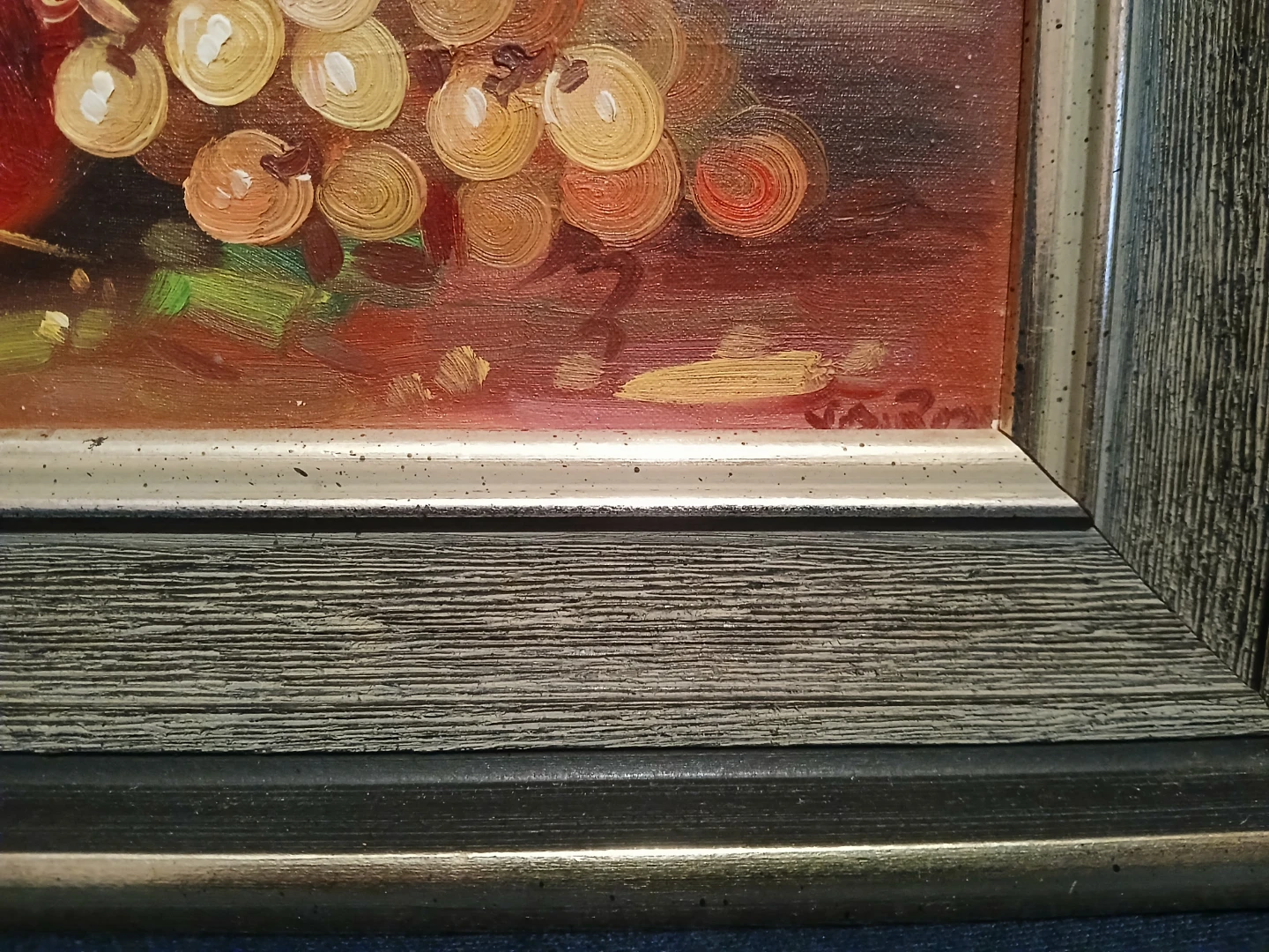 Framed Still Life Original Painting - Fruit and Vase - photo 2