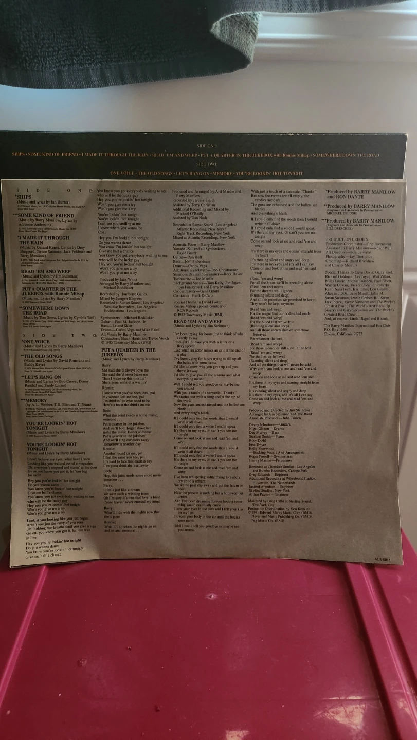 Barry Manilow Greatest Hits Vol. II Vinyl Record - photo 4
