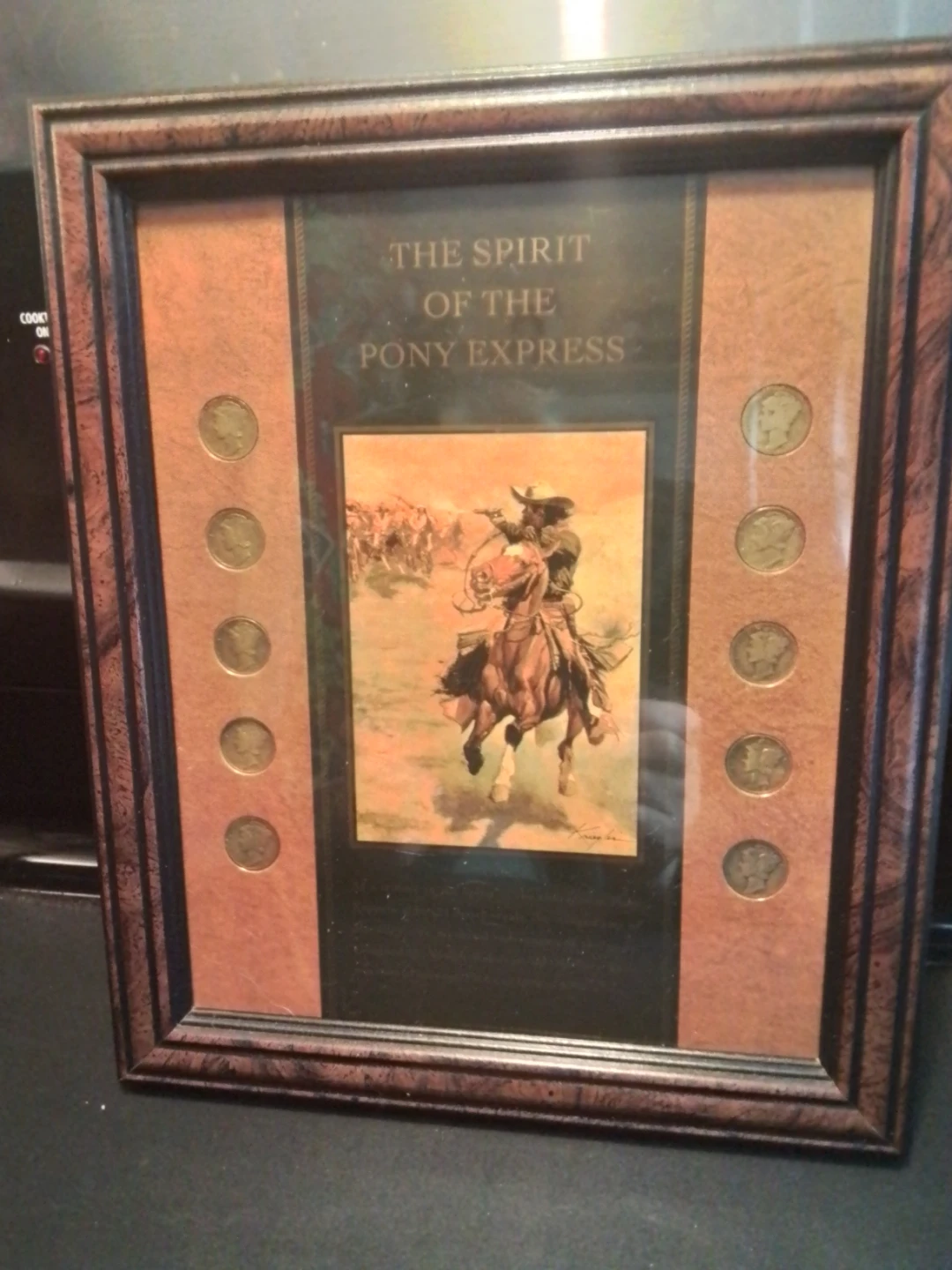 The Spirit of the Pony Express Framed Art and Coin Display