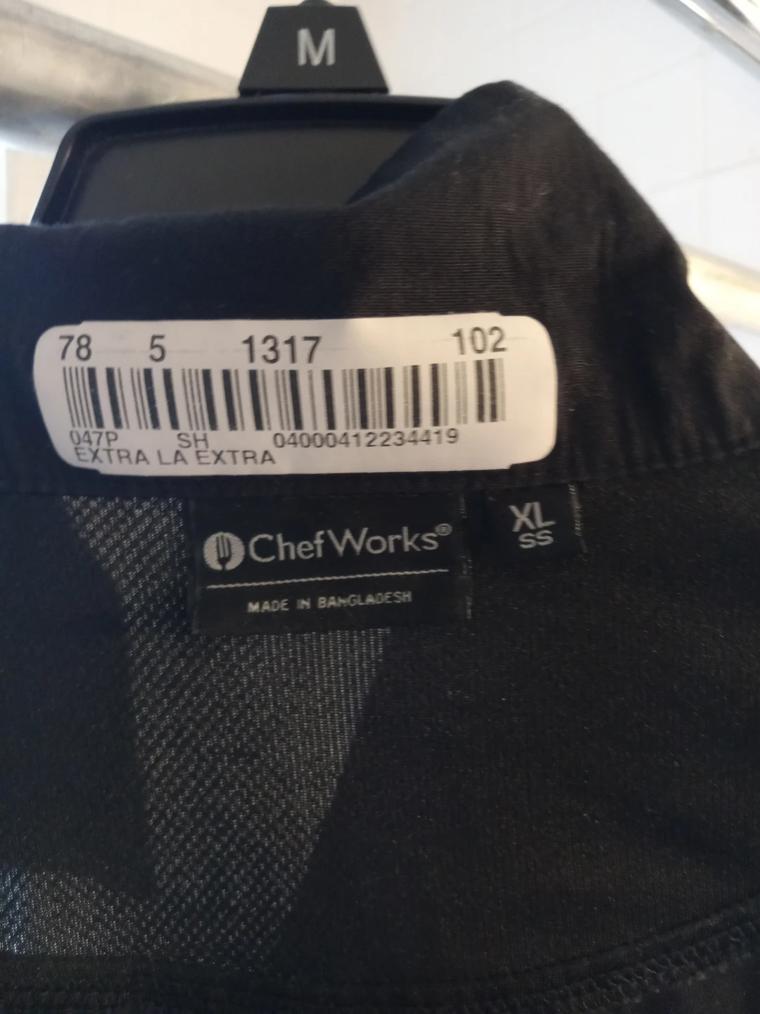 Chef Works Black Short Sleeve Button Up Work Shirt XL