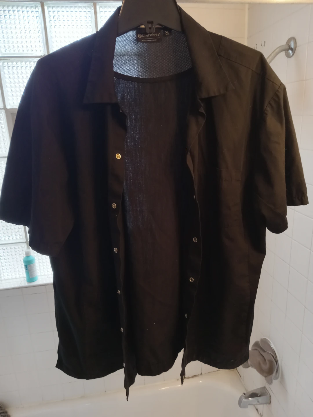 Chef Works Black Short Sleeve Button Up Work Shirt XL - photo 2