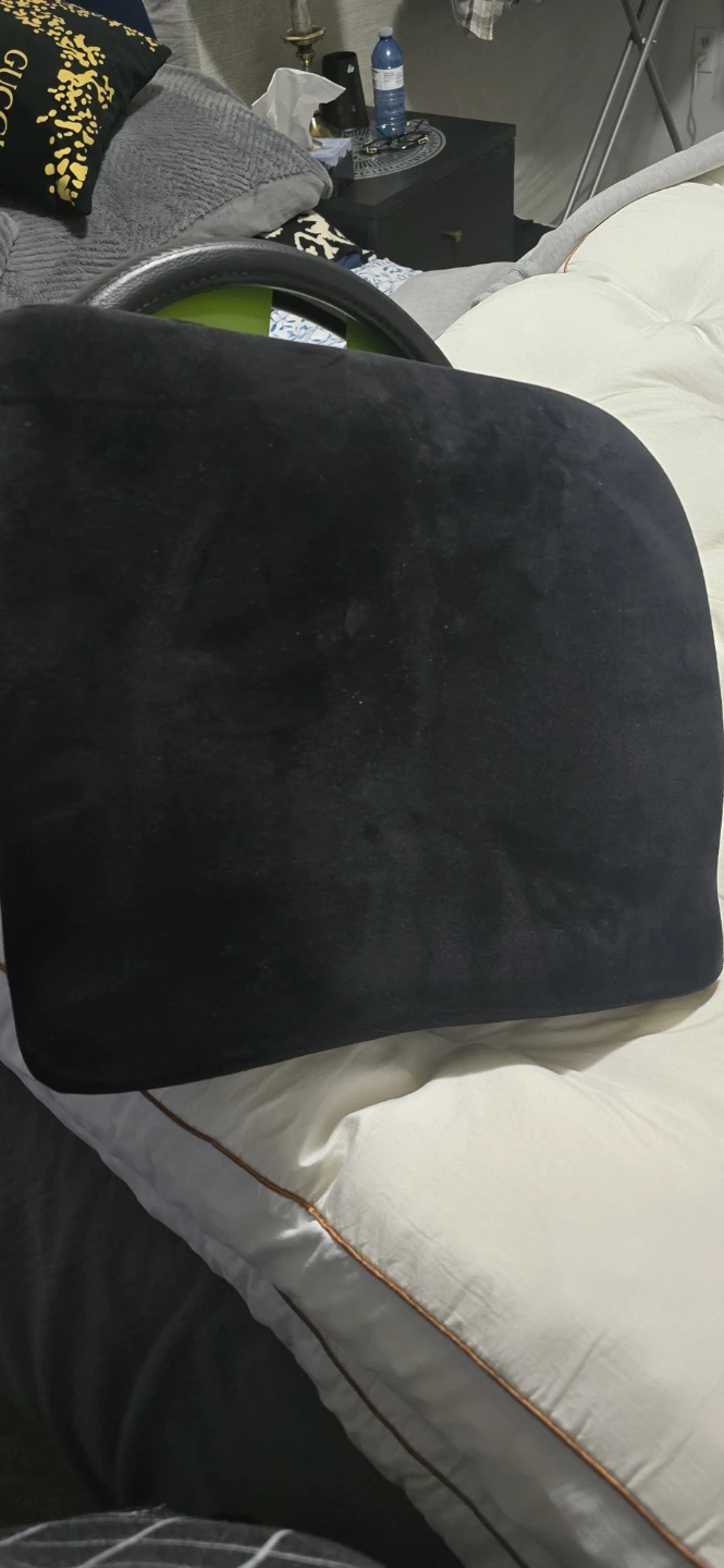 Black lumbar support cushion