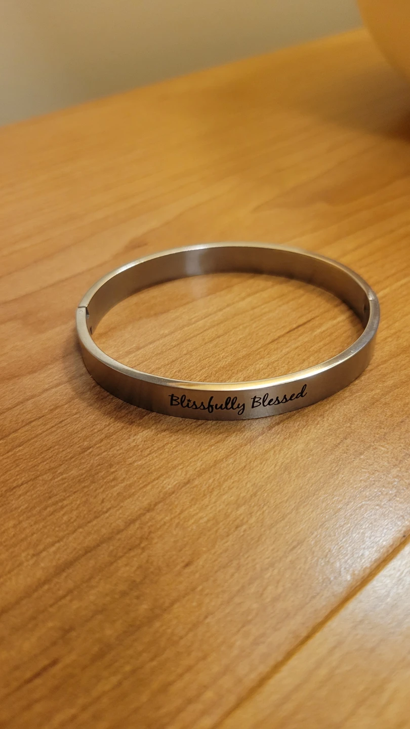 Inspirational Cuff Bracelet - "Blessfully Blessed" - photo 2