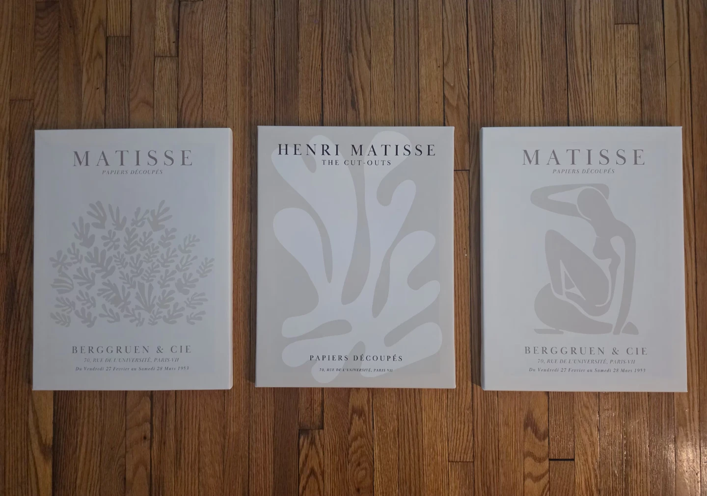 Set of 3 Henri Matisse Papiers Découpés Exhibition Posters 🌱