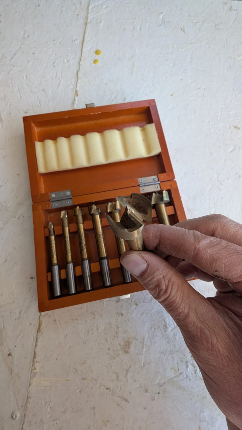 Set of Forstner Bits in Wooden Case - photo 3