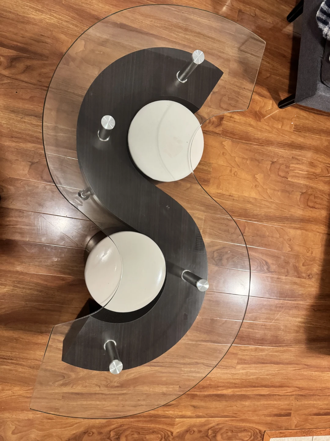 Modern S-Shape Glass Coffee Table - photo 2