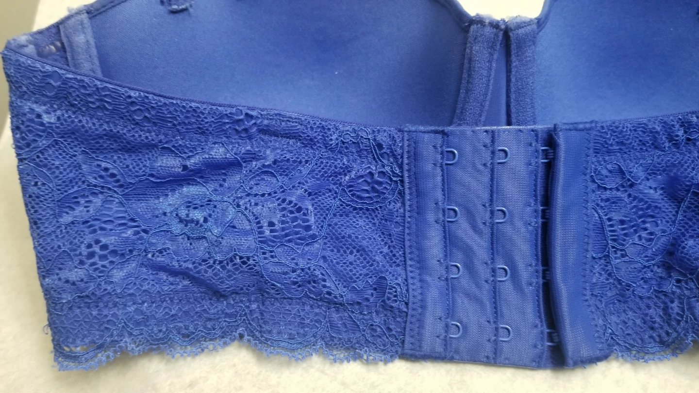 Blush Blue Strapless Bra with Lace Detail - photo 3