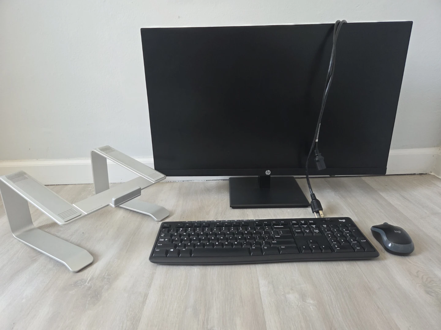 Monitor, keyboard, mouse, and laptop holder