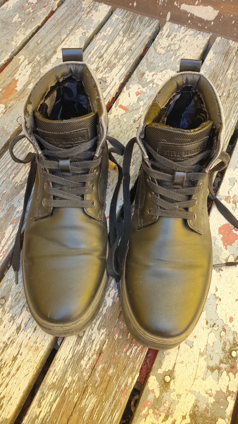 Steve Madden Black Lace-Up Boots - photo 3