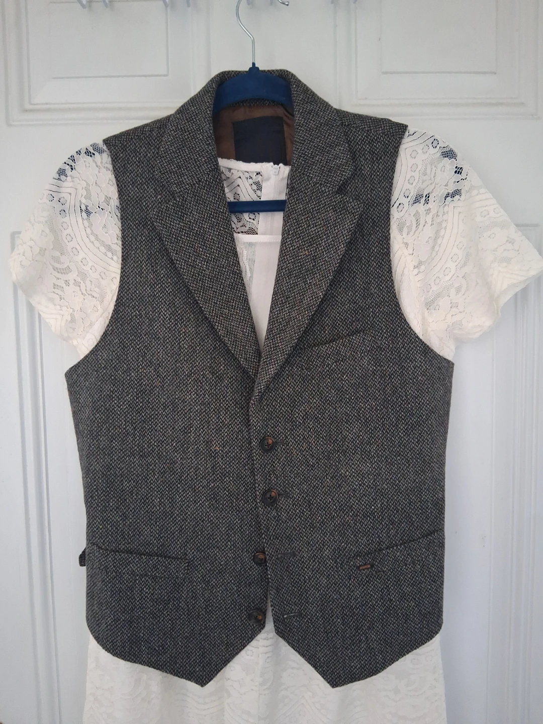 Scotch & Soda Vest Men's Size S/46 Grey Tweed