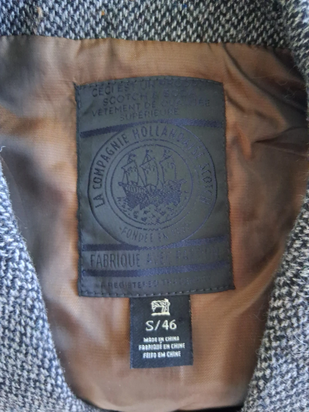 Scotch & Soda Vest Men's Size S/46 Grey Tweed - photo 4