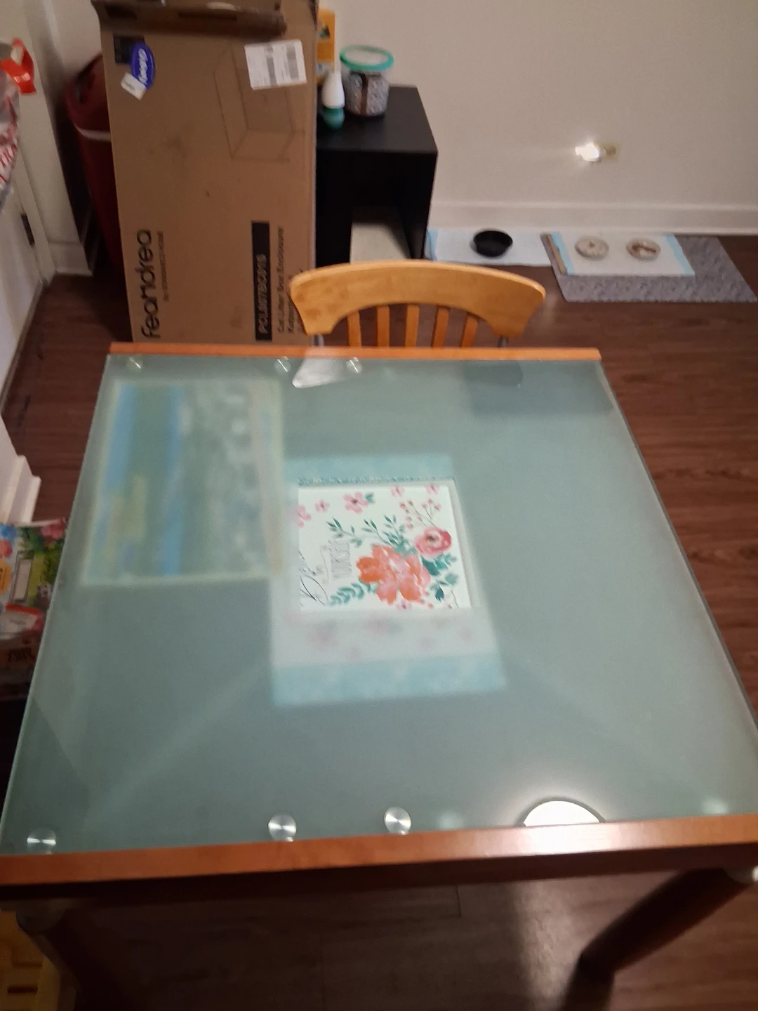 Glass Top Coffee Table with Wooden Frame - photo 5