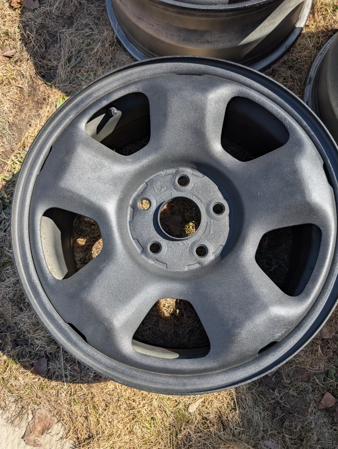 Set of 4 Black Steel Wheels - photo 2