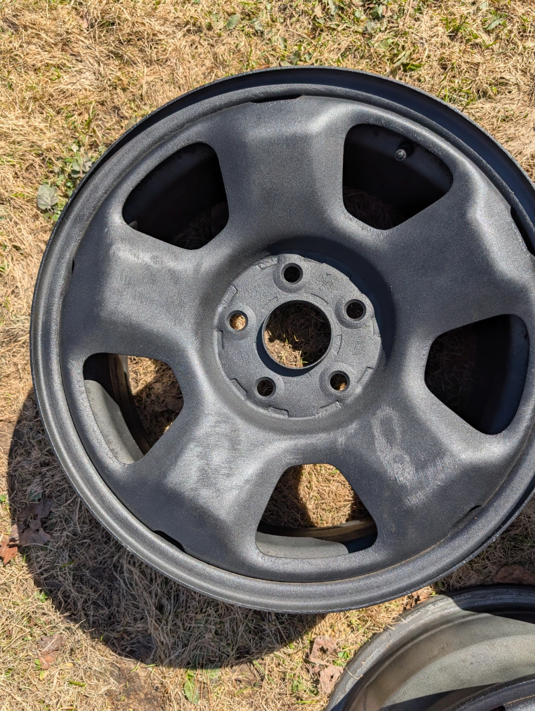 Set of 4 Black Steel Wheels - photo 3
