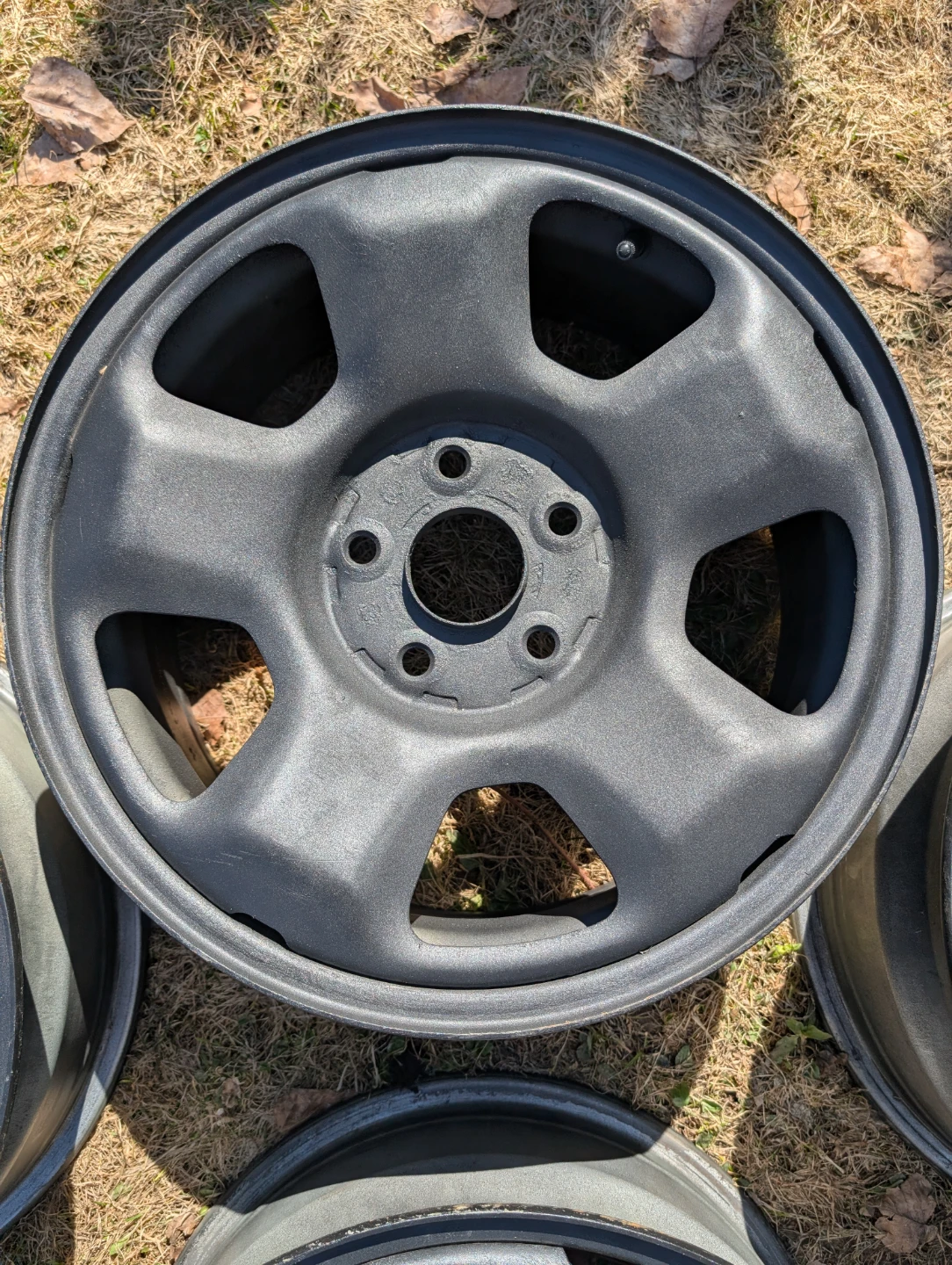 Set of 4 Black Steel Wheels - photo 4