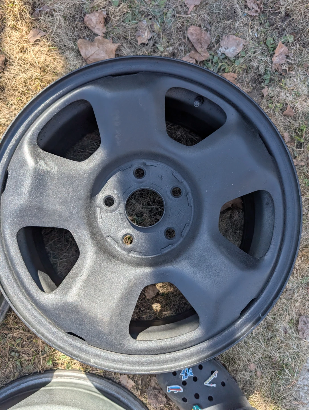 Set of 4 Black Steel Wheels - photo 5