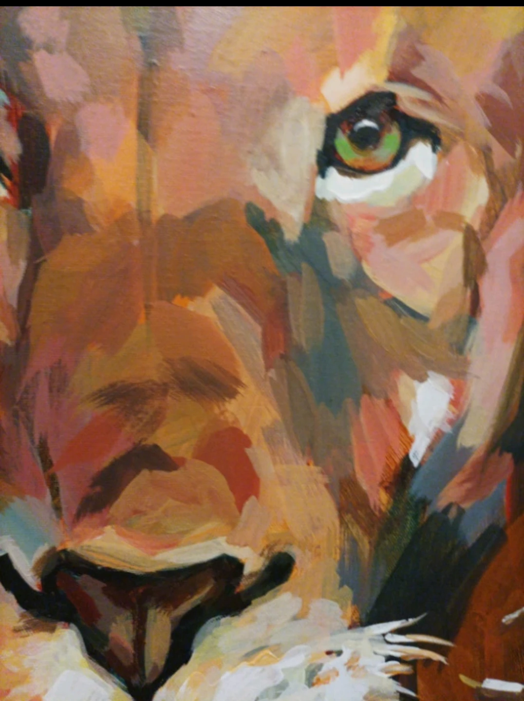 Oil Painting of a Lion 48" by 36" - photo 2