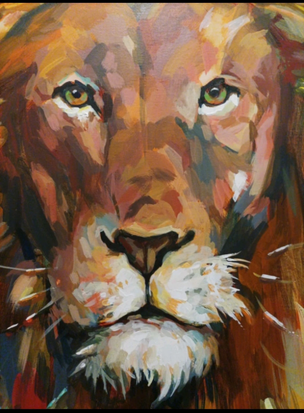 Oil Painting of a Lion 48" by 36" - photo 4
