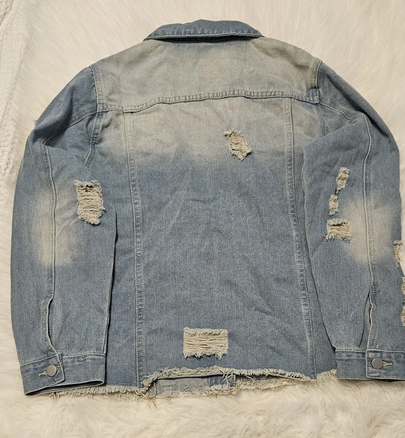 Distressed Denim Jacket - photo 4
