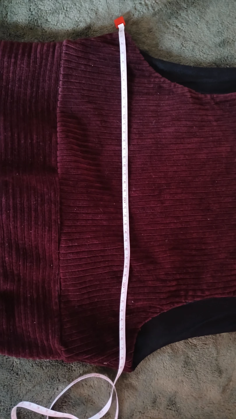 Maroon Corduroy Mini Dress - photo 4