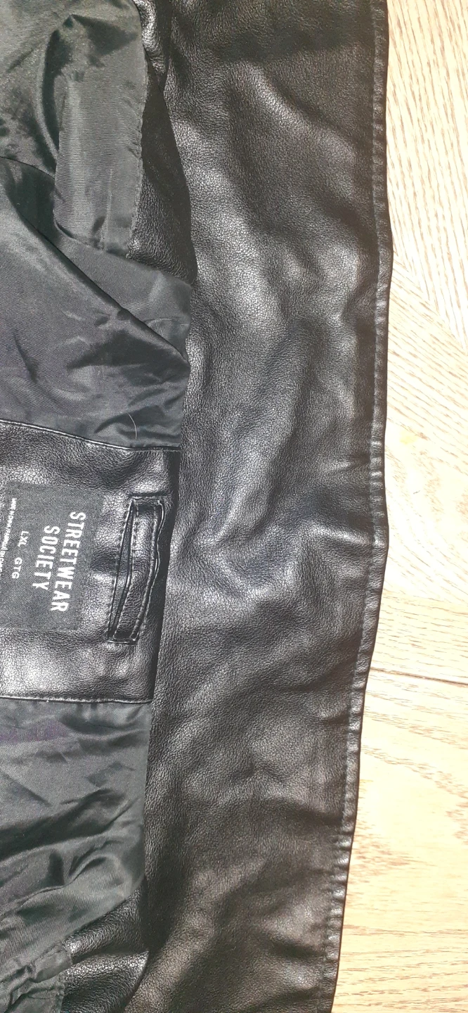 Nice light black fake leather jacket - photo 5