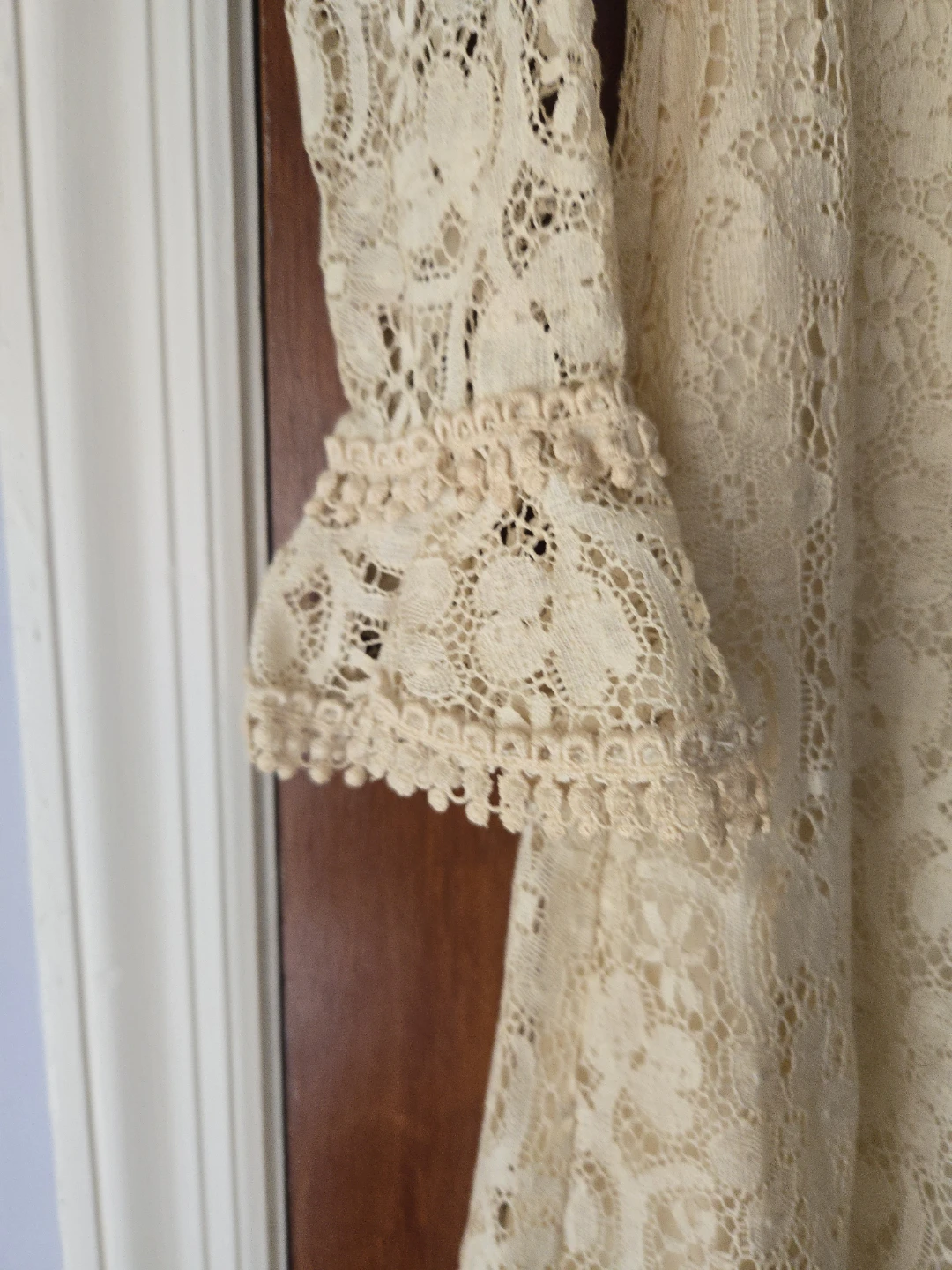 Vintage Cream Lace Maxi Dress - photo 4