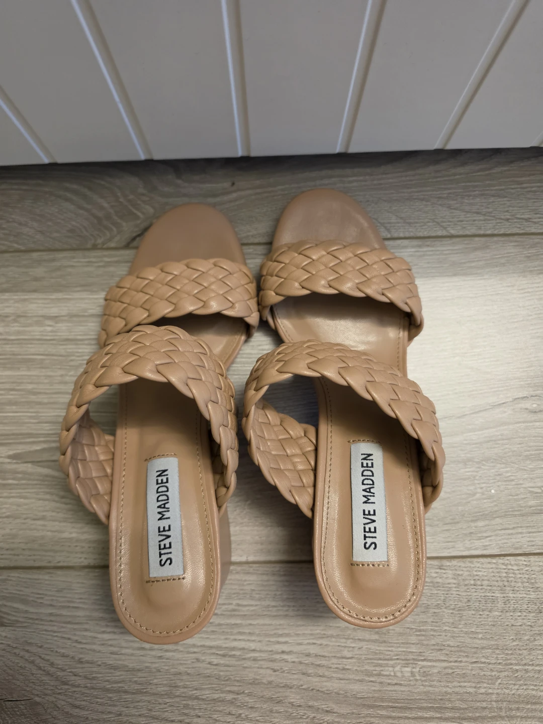 Steve Madden Woven Heeled Sandals - Beige - photo 3