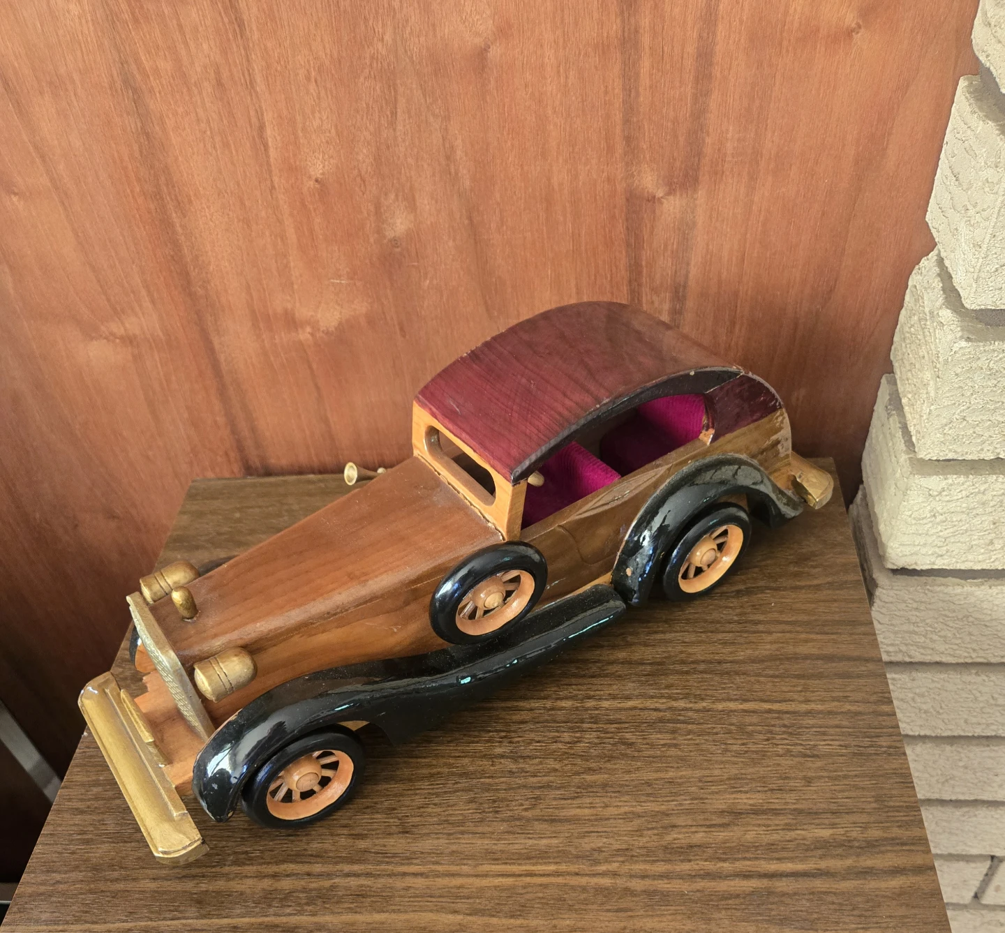 Vintage Wooden Toy Car - photo 2