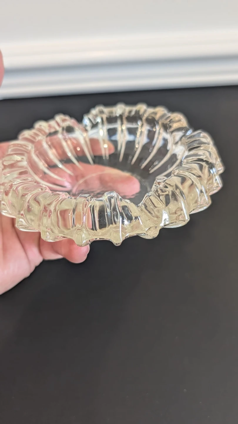 Vintage Clear Glass / crystal Ashtray - photo 3