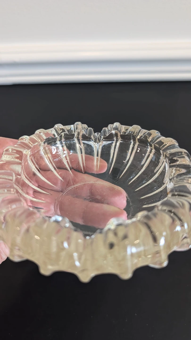 Vintage Clear Glass / crystal Ashtray - photo 4