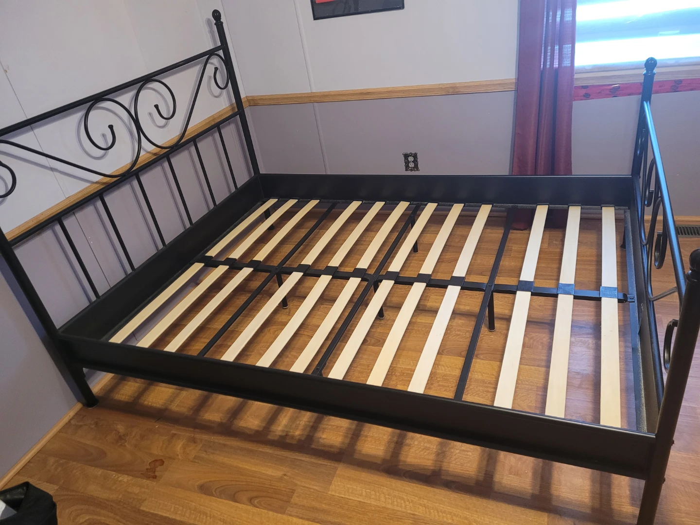 Queen Black Metal Scroll Bed Frame - photo 3