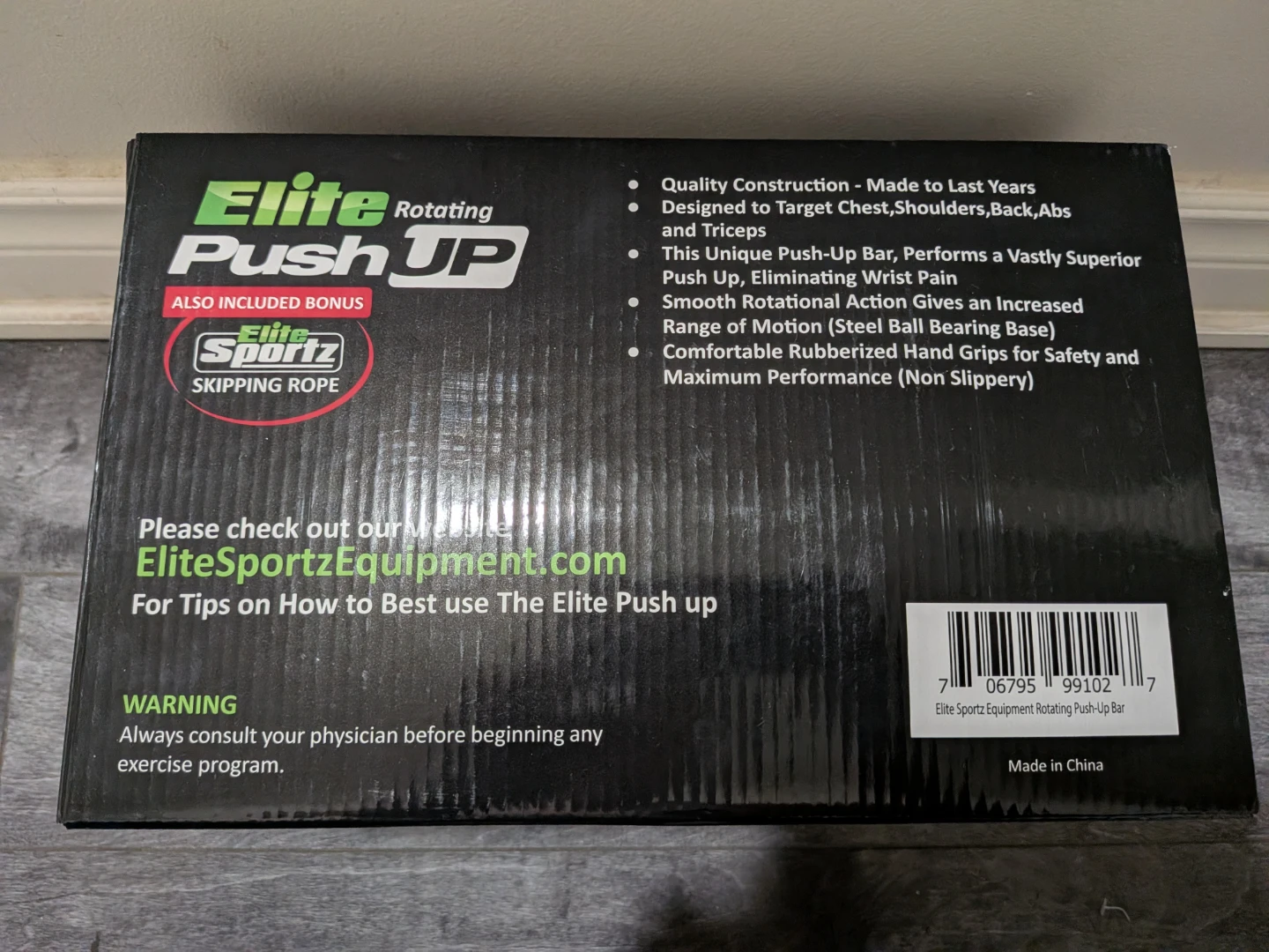 Elite Rotating Push UP Bar with Bonus Skipping Rope🌱 - photo 2