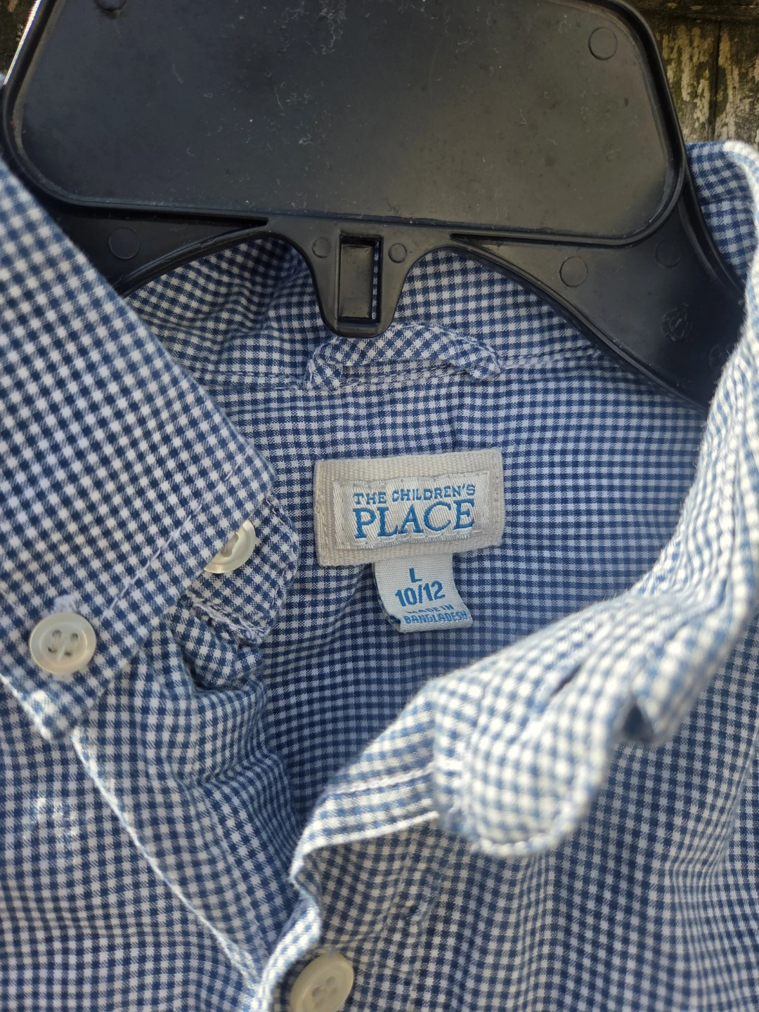 The Children's Place Blue Gingham Button-Down Shirt - photo 2