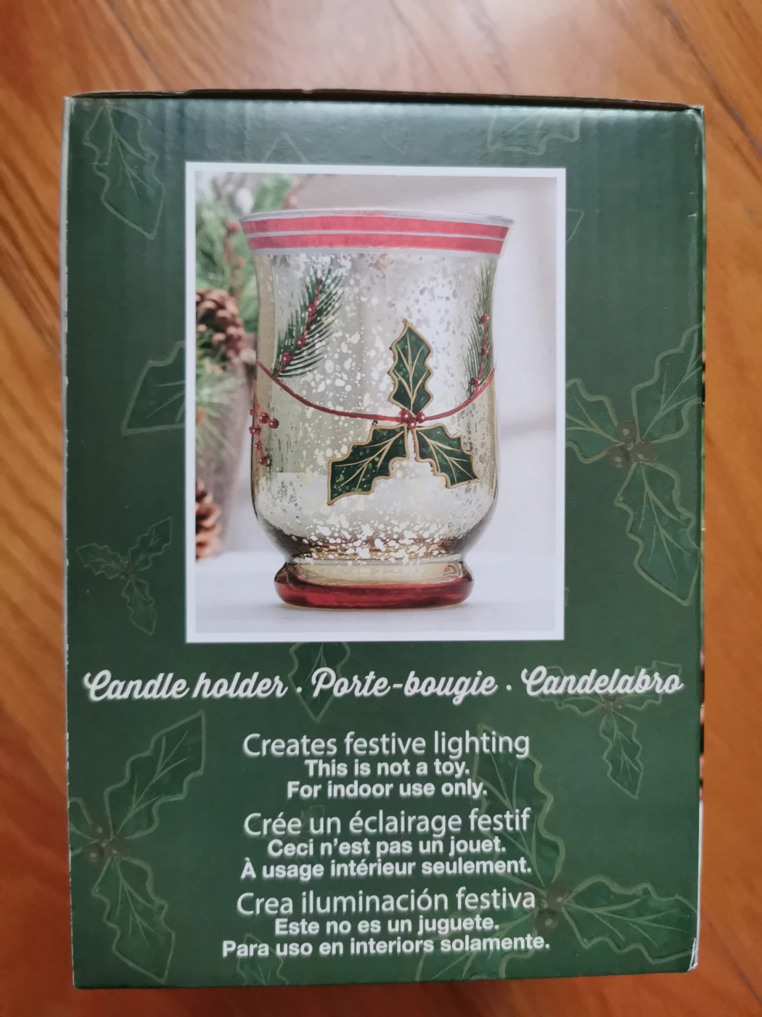 Festive Holly Candle Holder - photo 2