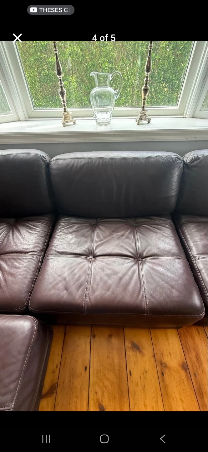 Dark Brown modular Sofa with Ottoman - photo 4