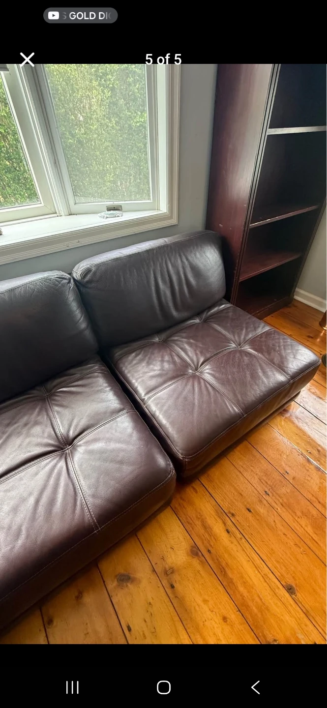 Dark Brown modular Sofa with Ottoman - photo 5