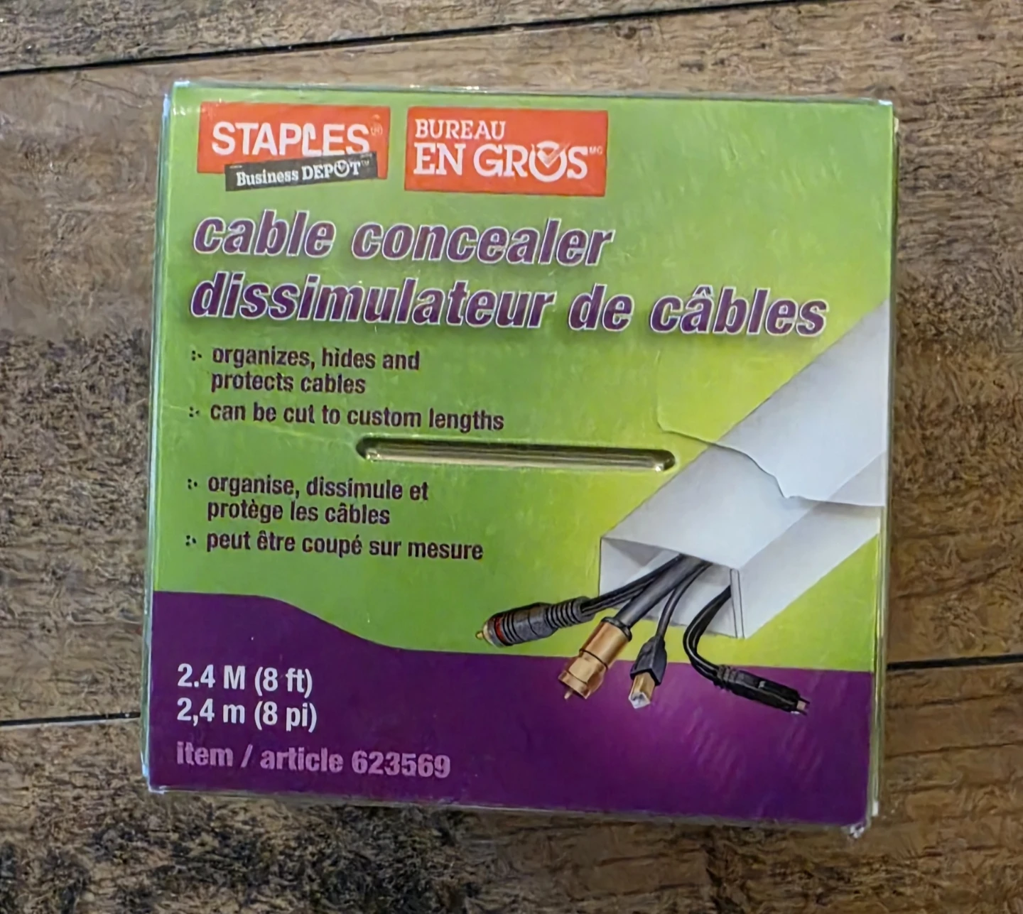 FREE!!  NEW! Staples Cable Concealer 2.4 M (8 ft)