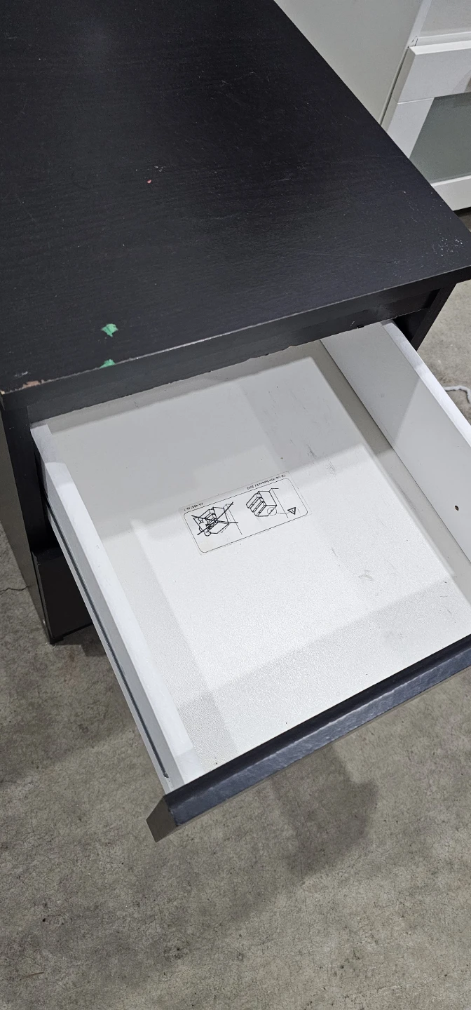 Black 2-Drawer Nightstand / Storage Unit - photo 3