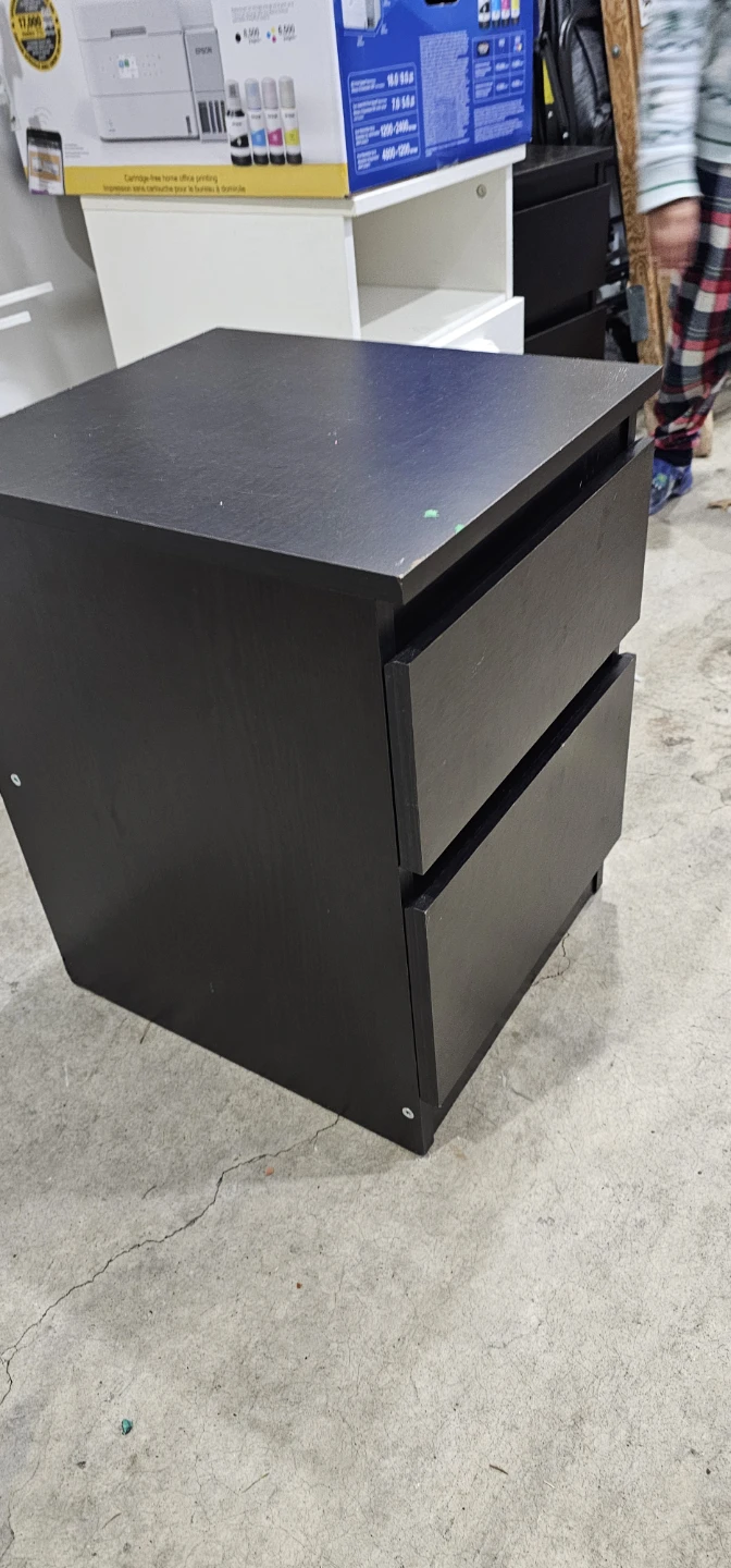 Black 2-Drawer Nightstand / Storage Unit - photo 4
