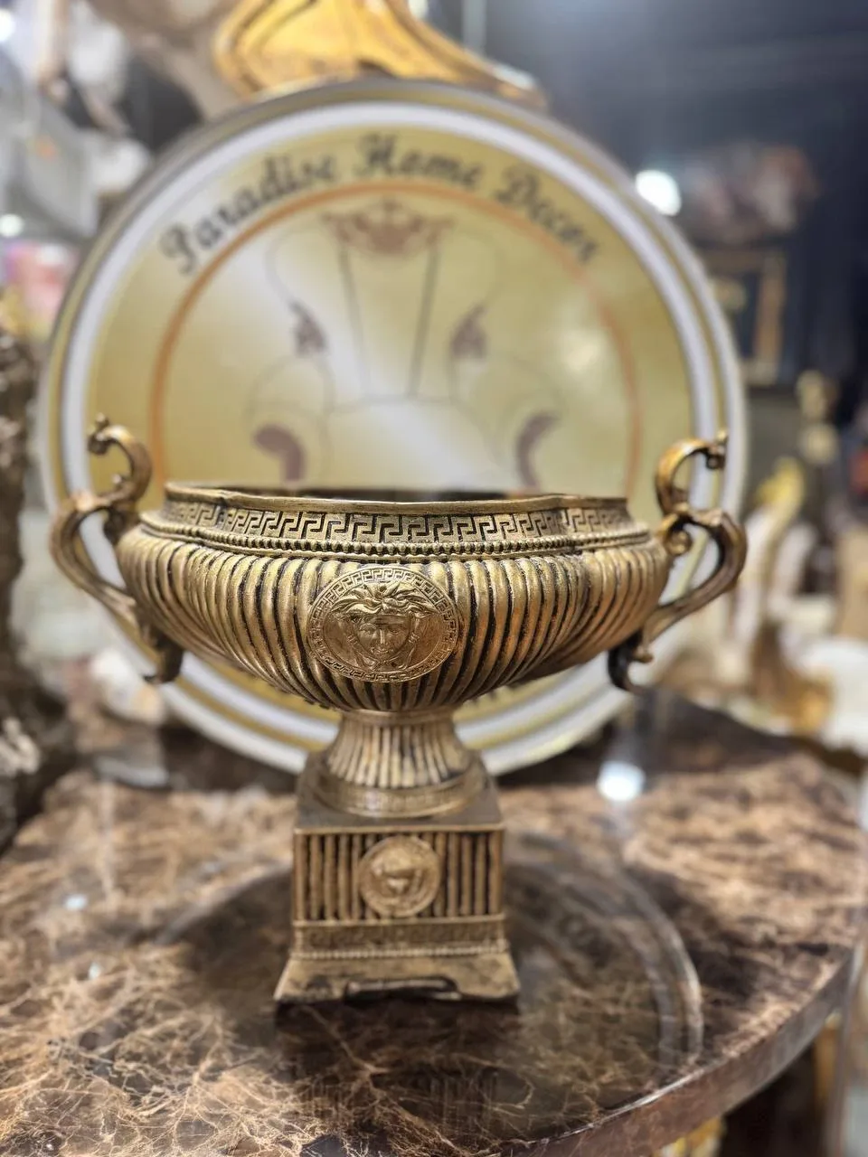 Decorative Medusa Urn with Handles