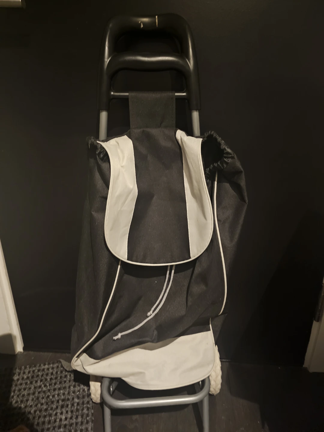 Black Rolling Shopping Cart