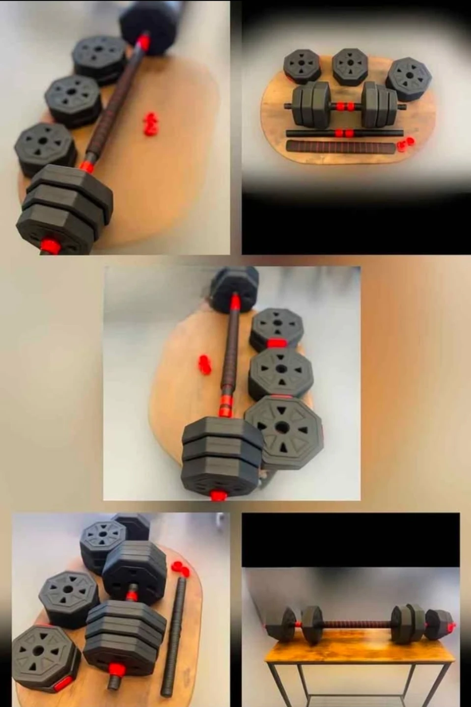 2-in-1 Adjustable Dumbbell Set - Barbell and Dumbbells 20KG - photo 2