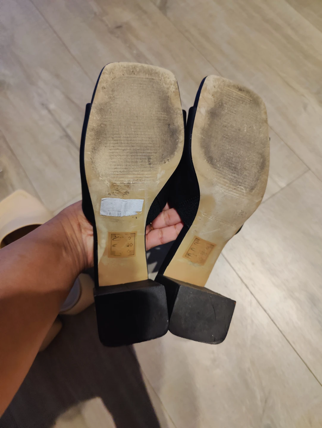 Call It Spring Flat Mules - Cream & Navy