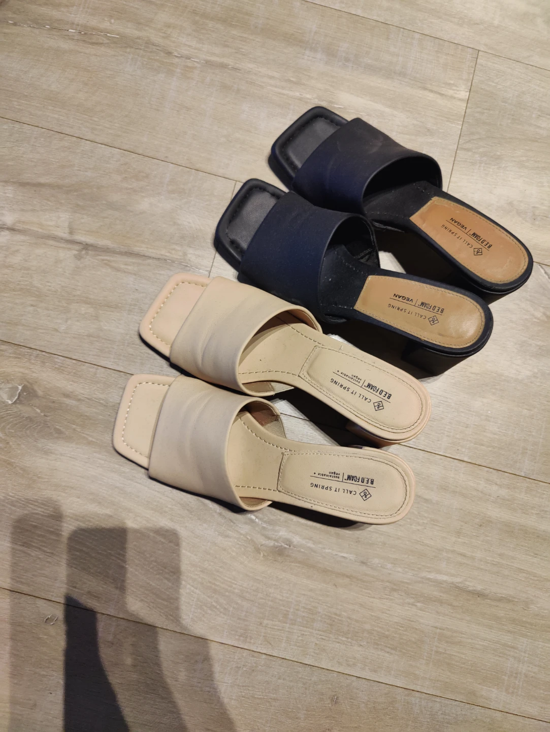 Call It Spring Flat Mules - Cream & Navy - photo 3