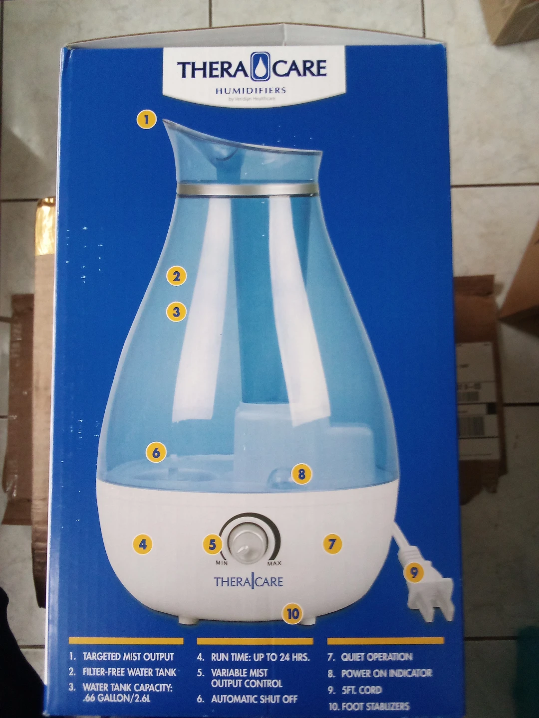 TheraCare Cool Mist Ultrasonic Humidifier Medium-Sized Rooms - photo 3