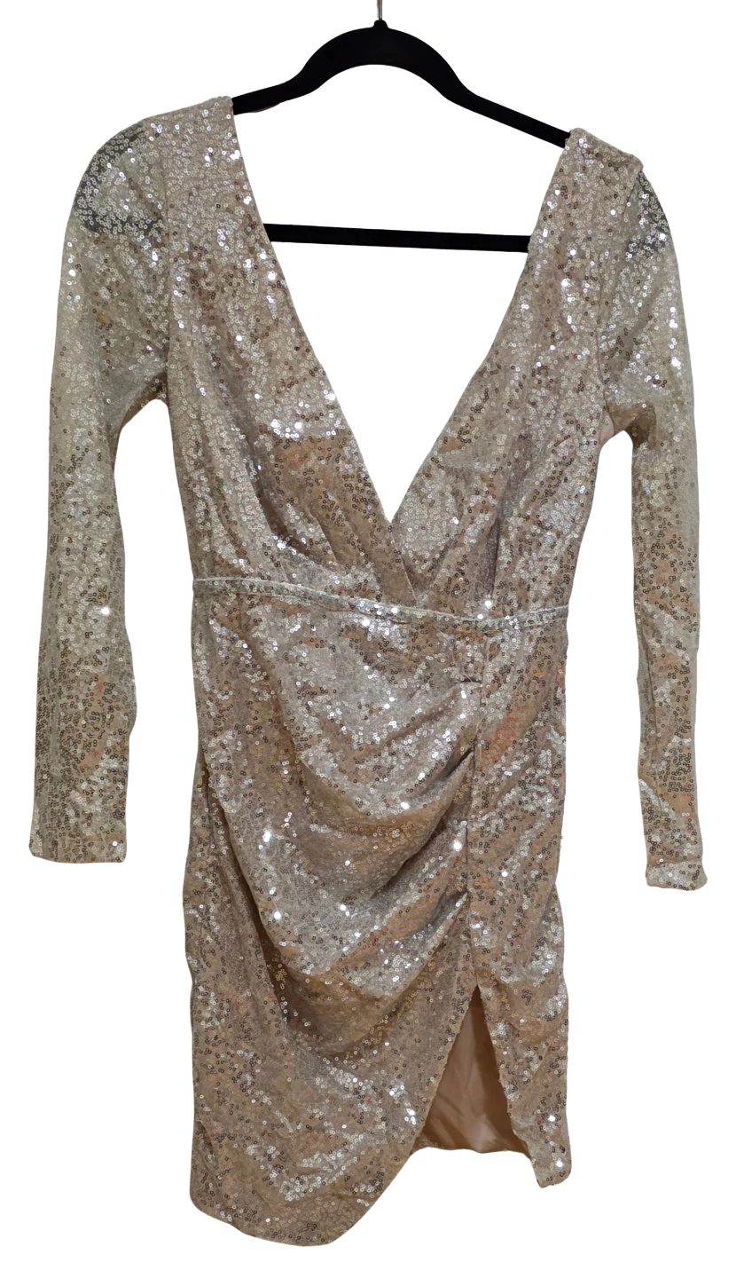 Sequin Ruched Bodycon Dress