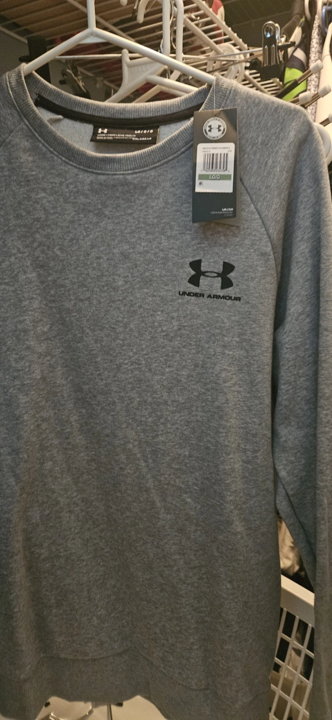 Under Armour Grey Crewneck Sweatshirt - Large