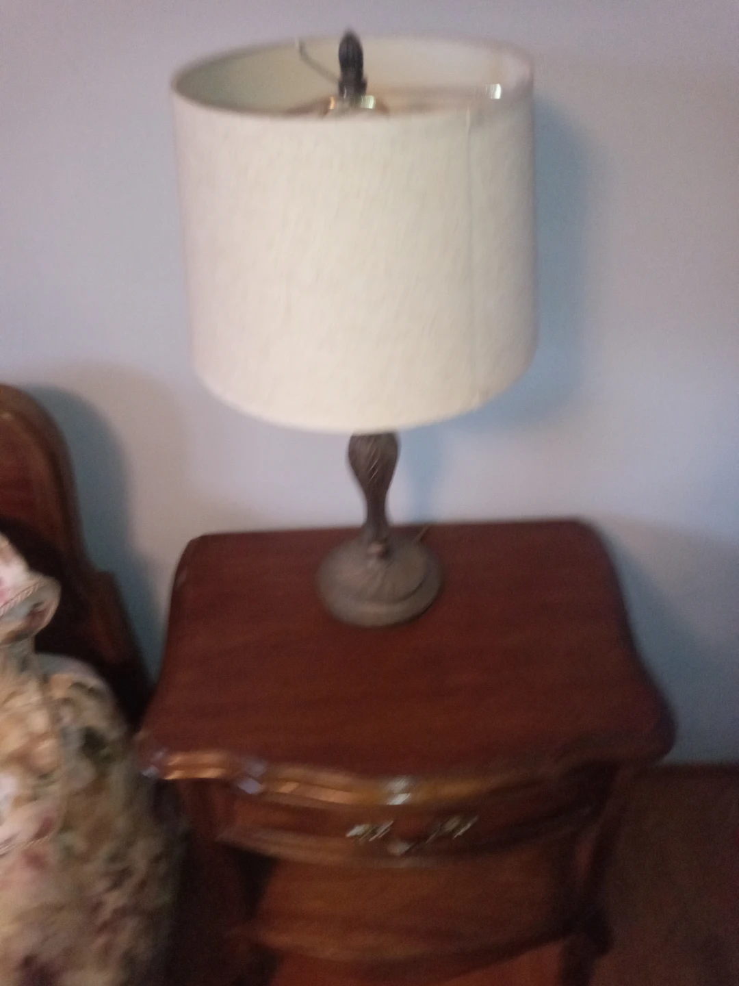 Table Lamp with Cream Shade